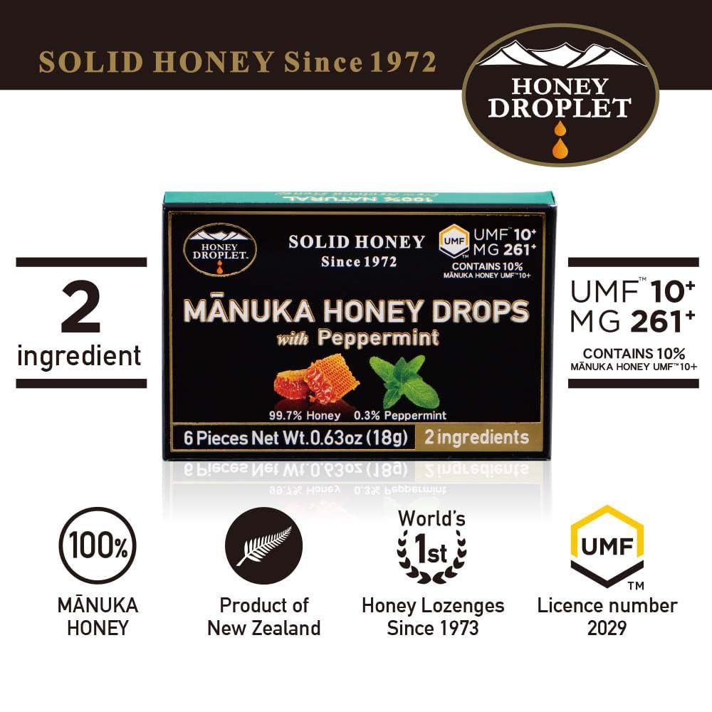 Peppermint Manuka Honey Drops – UMF™ 10+ Blend