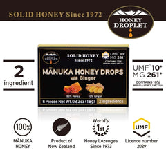 Ginger Manuka Honey Drops – UMF™ 10+ Blend