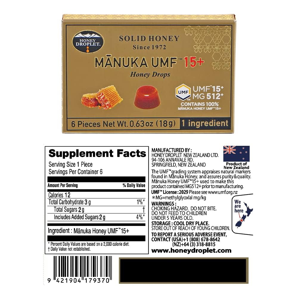 UMF™ 15+ Pure Manuka Honey Drops